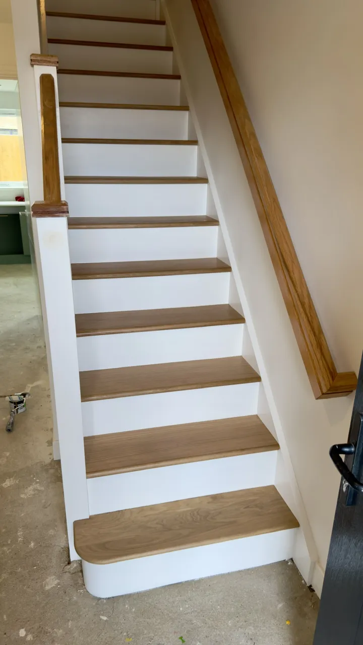 Oak Staircase Cladding in Ebbsfleet