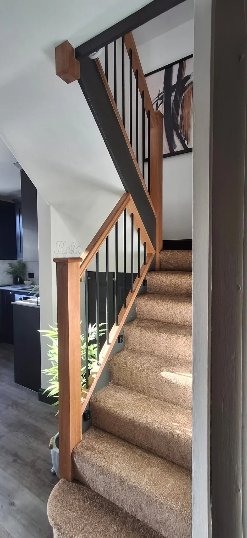 Oak and Metal Staircase Renovation in Gravesend